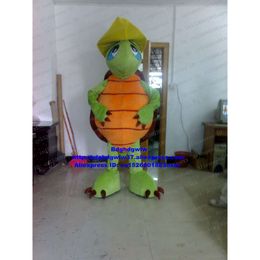 Mascot Costumes Green Sea Marine Turtle Pawikan Tortoise Mascot Costume Cartoon Character Children Program Graduation Party Zx900