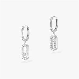 Senior Designer Romantic M Series Teacher Single Diamond Sliding Asymmetric Earrings Fashion Classic Earrings Women's Luxury Jewellery Party Gifts