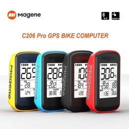 Magene C206 Pro Bike Computer Wireless GPS Speedometer Waterproof Road MTB Bicycle Bluetooth ANT with Cadence Cycling Sensor 240301