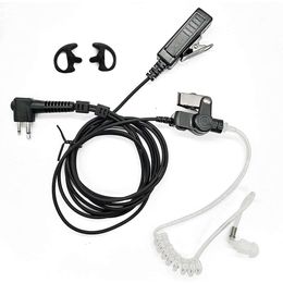 2 Pin PTT Transparent Acoustic Tube Earpiece for Motorola Walkie Talkies