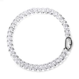 Transparente Acrylkette Kurzmännische Herren Womens Insurance Verschluss Halskette Trendschmuck Schmuck