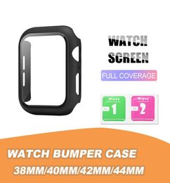 Colourful Matte Hard Watch Case with Screen Protector for Apple iwatch Series 54321 Full Coverage Case 38 40 42 44mm8744589