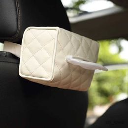 Tissue Boxes Napkins Universal Car Tissue Box Cover Sun Visor Chair Back Hanging Type PU Leather Car Tissue Box Armrest Box Towel Tissue Storage Case