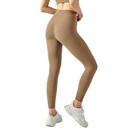 Damen-Yogahose, Leggings, nacktes Lycra, hohe Taille, Hüftlift, Damen-Einteiler, Laufen, Fitness, Sportbekleidung