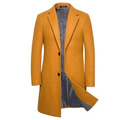 Men039s Wool Coat High quality Luxury Trench Coat Men Winter Long Wool Blends Jacket Casual Woollen Male Big Size 6XL6617588