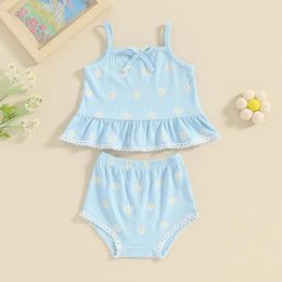 Clothing Sets Born Infant Baby Girl Summer Clothes Sleeveless Halter Tank Top And Bloomers Shorts Cute 2Pcs Outfit