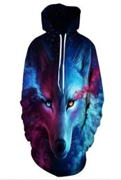 Male Hooded Jacket Brand Space Wolf Printed Hoodies Spring Men Women 3D Sweatshirt Superior quality Pullover Novelty Streetwear6795131