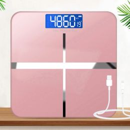 Scales Household Electronic Scale HD Display Electronic Weight Scale USB Charging Precision Tool for Home Office Supplies Adult Health