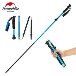 Trekking Poles Folding Hiking Stick Collapsible Hiking Poles Trekking Stick Walking Poles Nordic Walking Sticks 240306