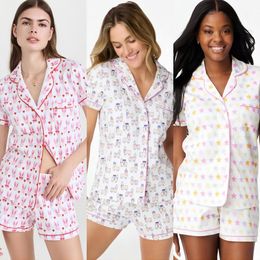 Designer T-shirt Cute Roller Rabbit Pyjamas set Y2k Monkey Prefabricated Printing 2-piece Cropped Top Short Sleeve Shirts Pj Casual Wear Womens 9TYC