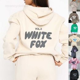 Women's Tracksuits Designer Tracksuit Women White Fox Hoodie Sets Two 2 Piece Set Clothes Clothing Sporty Long Sleeved Pullover Hooded