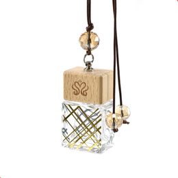 10ml Car Perfume Bottle Flat Square Interior Decoration Empty Bottle Pendant Does Not Contain Liquid