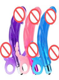 Gspot Vibrator Jelly Dildo Penis Vibrator G Spot Clitoris Stimulator Massager Sex Toy for Women Female Masturbator Single Speed h3758660