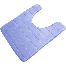 Carpets Bath Mat For Toilet Memory Foam U-Shaped Rug Bathroom Carpet Machine Washable Soft Non-Slip Dry Quickly Water Absorption