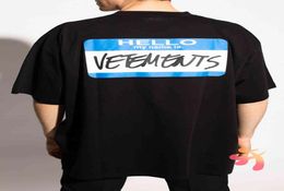 Oversize S T-shirts Signature Graffiti Hello My Name Is s Short Sleeve Men's Women's Casual Loose Tshirts1278861