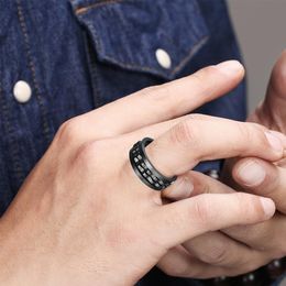Men Fidget Rings Anxiety Rings for Men Gear Spinner Rings for Boys Titanium Steel Ring