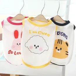 Dog Apparel Summer Pet Vest Cute Animal Clothes T-shirt Bear Clothing Cotton Dogs Vests Chihuahua Girl Pug York Teddy