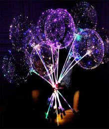 18inch ballon transparent Colourful led balloon string lights kids party8651373