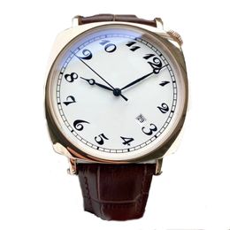 Relógio de luxo masculino de negócios sexo oposto automático mecânico pulseira de couro de aço inoxidável fivela de agulha de vidro de safira