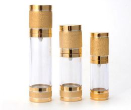 15 30ml Gold Cosmetic Airless Pump Bottle Portable Refillable Pump Dispenser Bottle For Lotion Airless Cosmetic Container8465553