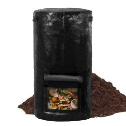 Bags Collapsible Garden Yard Compost Bag 34 Gallon Environmental Organic Ferment Waste Collector Reusable Sacks Composter With Lid