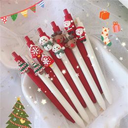 Pcs Christmas Gel Cute Santa Claus Pen For Writing School Office Gifts Stationary Novelty Pens