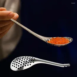 Tea Scoops 56 Holes Molecular Cuisine Caviar Spoon Useful Kitchen Gadgets Colander Egg Yolk Accessories Cooking