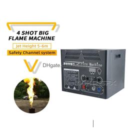 Other Stage Lighting 4 Heads Big Flame Hine Spray 6 Metres Dmx Fire Projector With First Safe Channel And Anti Tip Device Launcher F Dhfph