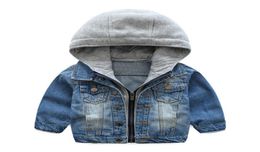 Baby Boy Clothes Kids Boys Denim Jacket Toddler Jeans Coats Children Hooded Outerwear Autumn Winter Baby Clothes Vintage Blue DW447663192