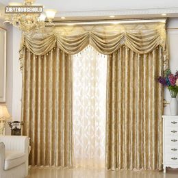 Curtains Curtains Tulle for Living Room Dining Bedroom Valance Modern Luxury European Style Thickening Shading Window Mantle Villa