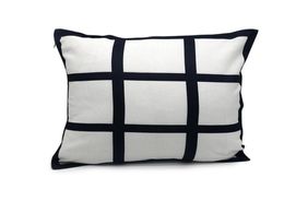 Blank Sublimation Pillow Case Black Grid Heat Transfer Throw Cushion Cover Home Sofa Pillowcases 4040cm DDA5471072007