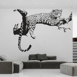 Stickers Cheetah Wall Sticker Jaguar Leopard Decal African Animal Creative Home Decor Panther Bedroom Living Room Decoration Art Mural