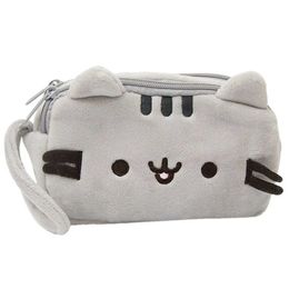 Other Toys Cartoon Cat Pencil Bag Zipper Cute Plush Storage Bag Novelty Pencil Bag Kawaii Stationery Girl Gift Makeup Bag School SuppliesL2403