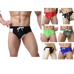 Underpants Swimming Pants For Men Solid Sexy Underwear Mens Nylon Boxer Swim Shorts Trunks W0321