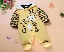 Baby Clothing Winter thick cotton Baby Rompers Ladybug and cows boys and girls jumpsuit Warm Thicken Baby Children Overalls2318812