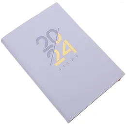 Calendar Book 2024 Agenda Office Softcover Notebook Paper Portable Planner Notepad