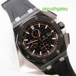 AP Mechanical Watch Pilot Watch Epic Royal Oak Offshore 26405CE Mens Watch Black Ceramic Fluorescent Digital Pointer Automatic Mechanical World Famous Swiss Watch