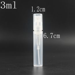 Hot Sale Portable Plastic Perfume Bottles 3ml Cosmetic Spray Bottle Atomizer For Travel Size 4000pcs/lot