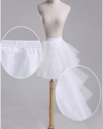 Petticoat Children 3 Layers Hoopless Short Petticoats Flower Girl Dress Crinoline for Wedding Little GirlsKidsChild Underskirt9181640