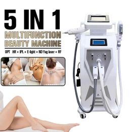 Clinic use 5 IN 1 IPL laser painless elight hair removal OPT machine E light skin rejuvenation IPL RF Nd Yag laser hair removal pigment wrinkle removal beauty machine