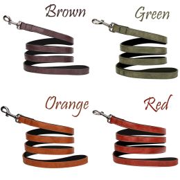 Leashes Luxury Big Dog Leash Leather for Small Large Dogs Durable Dog Rope Lead Leather Leash for Dogs Pet Leash for Dog Training