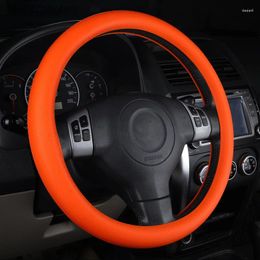 Steering Wheel Covers 1pcs DIY Car Glove Cover Universal Multi Colour Soft Skin Silicone Texture Auto Accessories