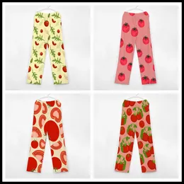 Women's Sleepwear Tomato Pattern Pyjama Pants Mens Womens Lounge Super Soft Unisex Sleep Bottoms With Pockets Drawstring