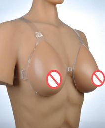 Normal Size Suntan Color Asia User Breast Form Fake Bust Enhancer Silicone Boobs Prosthesis Crossdresser Gift Shemale Breast Enlar5097792