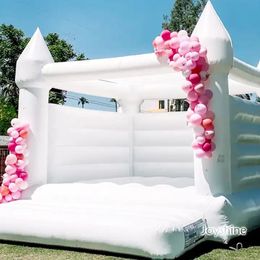 Großhandel 15x15ft White Bounce House aufblasbare kommerzielle Hüpfburg Hochzeit