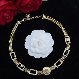 fashion 18k gold Chokers Necklaces Exquisite simple luxury designer chain Choker necklaces Link designer for women and men lovers gift jewelry