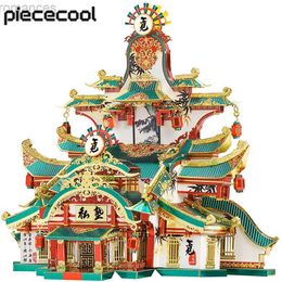 3D Puzzles Piececool 3D Metal Puzzle Ancient Academy DIY Jigsaw Model Kits Building Kit for Teens Toys Birthday Gifts 240314