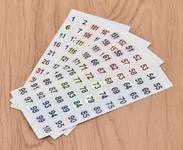 Waterproof 1200 Laser Number Label Stickers For DIY Craft Self Adhesive Tags Sticker Home School Office Decoration6735403