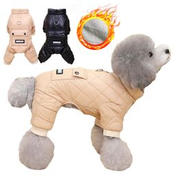 Puppy Overalls Waterproof Boy Dog Jumpsuit Winter Fleece Dog Clothes for Small Dogs Pet Jacket Chihuahua Costume Yorkie Pug Coat 240301