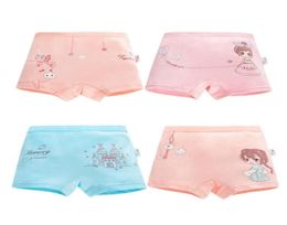 4pcs Cartoon Girls Boxers Underwear Cotton Spandex Elastic Underpants Girl Clothes For 7 8 9 10 11 12 Years Old OGU203024 Panties7121705